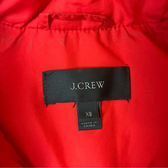 J. Crew Red Puffer Vest with Snap Pockets - Picture 10 of 11